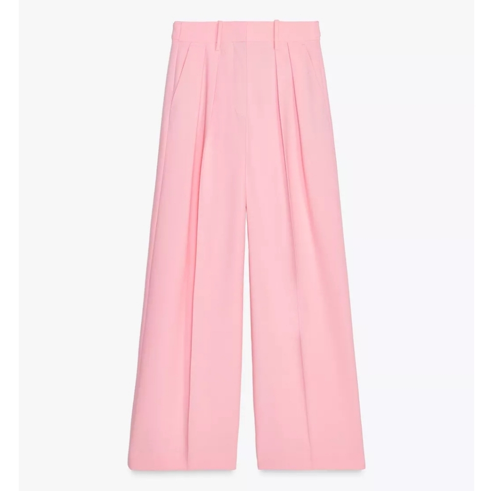 Zara Wide Leg Pants Pastel Pink Size M L XL - Picture 9 of 13